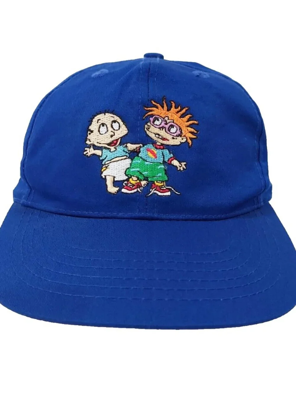 Vtg 90s Rugrats X Nickelodeon Chuckie Finster & Tommy Pickles Kids Snapback Hat.